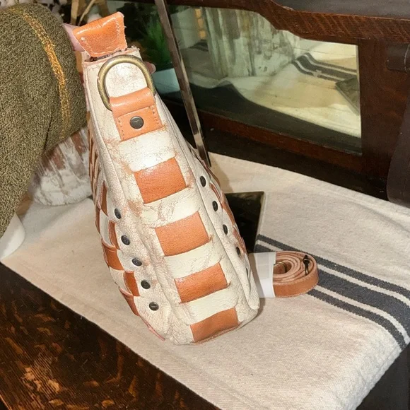 NWT Bed Stu Leather Keiki Crossbody Bag Handbag Nectar Lux Tan Rustic MSRP $235 - Picture 5 of 12